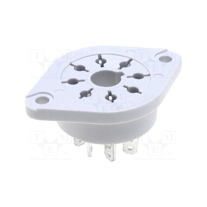 1 pcs x RELPOL - GOP8 - Socket, PIN: 8, 10A, 250VAC, on panel, for soldering, Series: R15