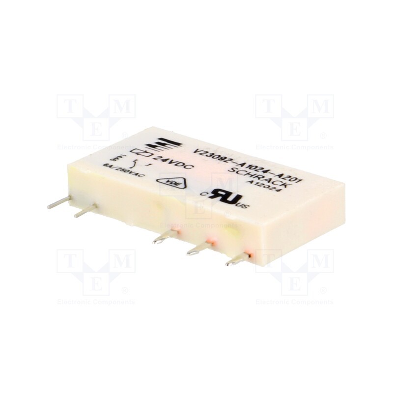 1 pcs x TE Connectivity - 2-1393236-1 - Relay: electromagnetic, SPDT, Ucoil: 24VDC, Icontacts max: 6A, PCB