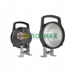 Halogen work lamp with omega holder and switch