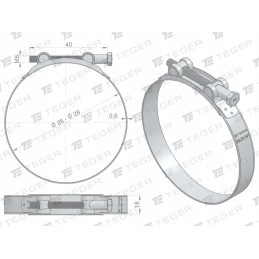 Clamping band gbs 26 28 clamp w1 galvanized steel