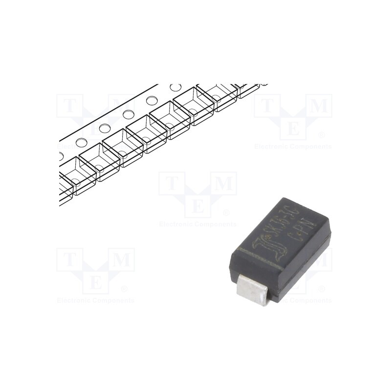 5 pcs x DIOTEC SEMICONDUCTOR - SK36SMA-3G - Diode: Schottky rectifying, SMD, 60V, 3A, SMA,