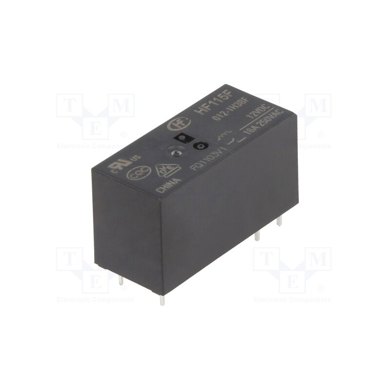 1 pcs x HONGFA RELAY - HF115F/012-1H3BF - Relay: electromagnetic, SPST-NO, Ucoil: 12VDC, 16A, 16A/250VAC