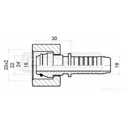 Dkol fitting dn19 1 2sn m33x2 hydrolider