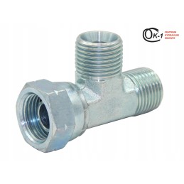 Hydraulic tee 1 2 with nut on the side