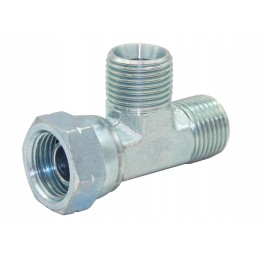 Hydraulic tee 3 4 with nut on the side