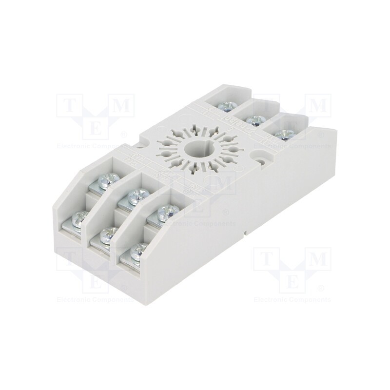 1 pcs x RELPOL - GZ11 - Socket, PIN: 11, 10A, 250VAC, on panel, screw terminals, Series: R15