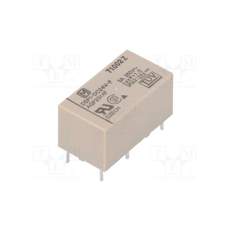 1 pcs x PANASONIC - DSP1-DC24V-F - Relay: electromagnetic, SPST-NO + SPST-NC, Ucoil: 24VDC, 1.92kΩ