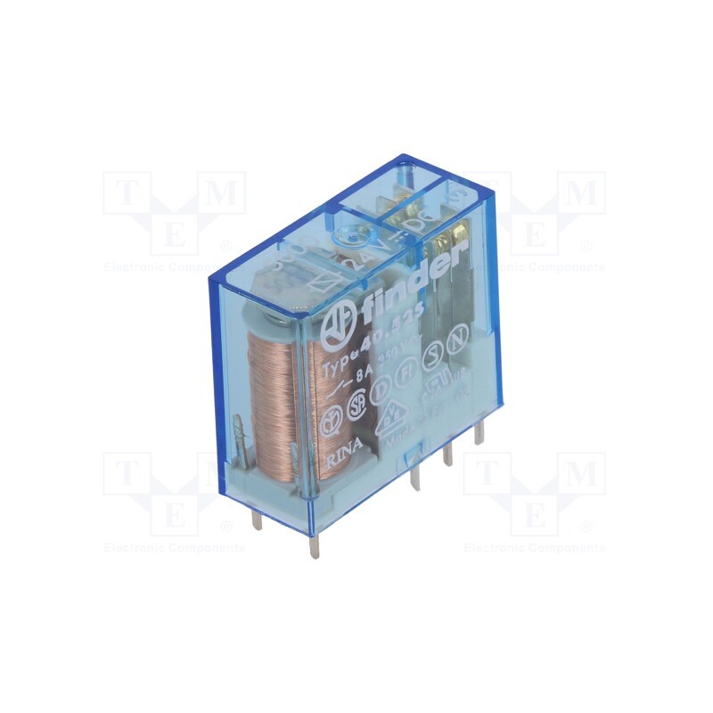1 pcs x FINDER - 40.52.7.024.5000 - Relay: electromagnetic, DPDT, Ucoil: 24VDC, Icontacts max: 15A