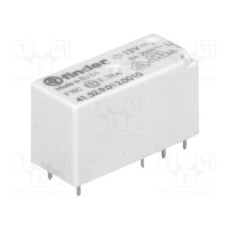 1 pcs x FINDER - 41.52.9.012.0010 - Relay: electromagnetic, DPDT, Ucoil: 12VDC, 15A, 8A/250VAC, PCB