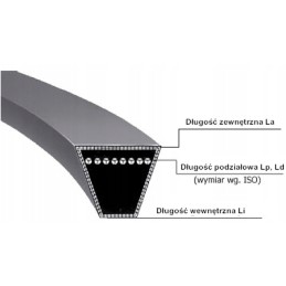 Belt V-belt 17mm b 17 x 1100 lp Stomil Sanok