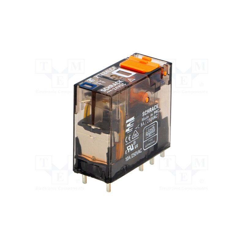 1 pcs x TE Connectivity - 1887212-1 - Relay: electromagnetic, DPDT, Ucoil: 24VDC, Icontacts max: 8A, 4kVA