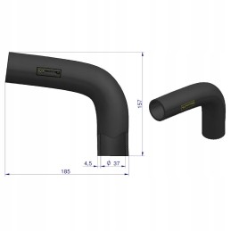 Upper radiator hose 83907414 New Holland Ford