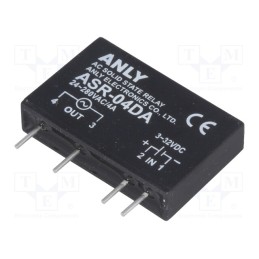 1 pcs x ANLY ELECTRONICS - ASR-04DA - Relay: solid state, Ucntrl: 3÷32VDC, 4A, 24÷280VAC, THT, SIP