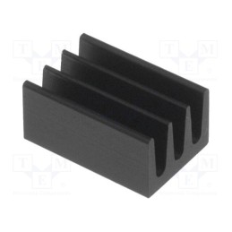 2 pcs x FISCHER ELEKTRONIK - ICKSMDA10SA - Heatsink: extruded, black, L: 10mm, W: 6.3mm, H: 4.8mm, 75K/W