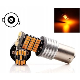 45 LED bulb Py21W Bau15S, orange direction