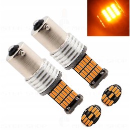 45 LED bulb Py21W Bau15S, orange direction