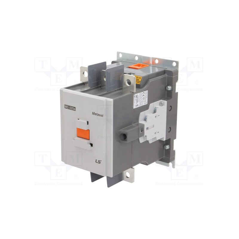 1 pcs x LS ELECTRIC - MC-225A 100-240VAC/DC 2A2B - Contactor: 3-pole, NO x3, Auxiliary contacts: NO x2 + NC x2, 225A