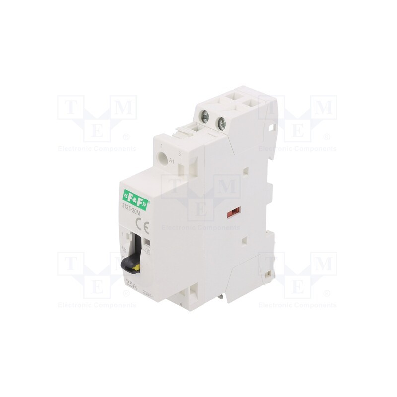 1 pcs x F&F - ST25-20-M - Contactor: 2-pole installation, 25A, 220÷240VAC, NO x2, IP20