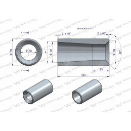 Tine sleeve 1200 of the Warynski heavy loader
