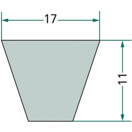 V-belt belt 17x1030 mm b40 1 2 inch granite