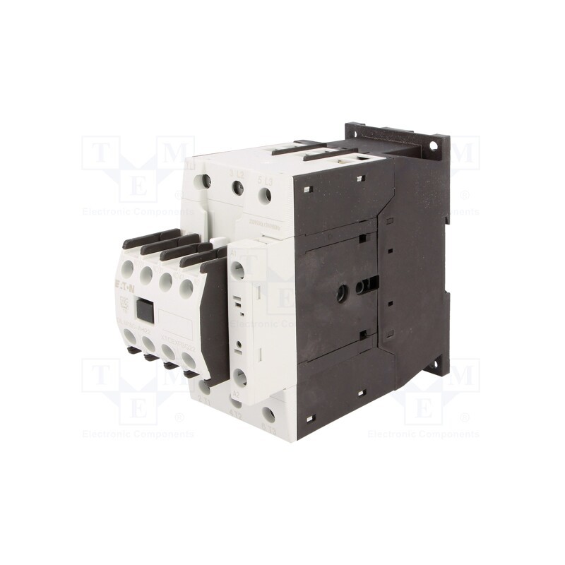 1 pcs x EATON ELECTRIC - DILM50-22(230V50HZ,240V60HZ) - Contactor: 3-pole, NO x3, Auxiliary contacts: NC x2,NO x2, 230VAC