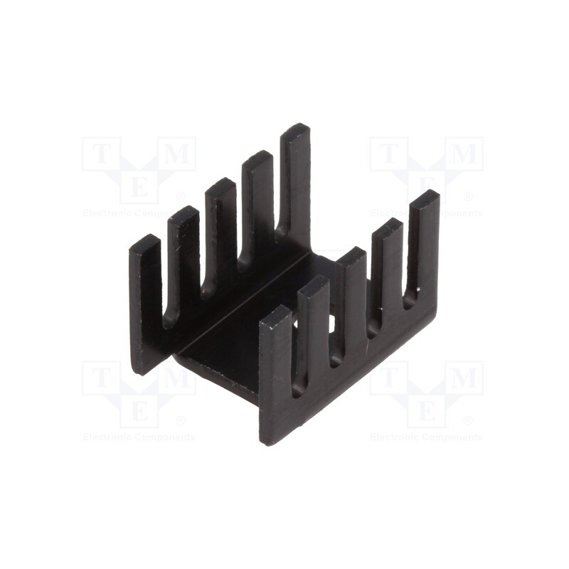 5 pcs x STONECOLD - D01A - Heatsink: moulded, U, TO202,TO220, black, L: 19.05mm, W: 13.21mm