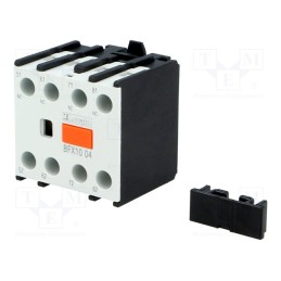 1 pcs x LOVATO ELECTRIC - BFX1004 - Auxiliary contacts, Series: BF, Leads: screw terminals, front