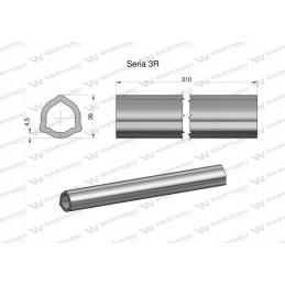 PTO shaft inner pipe 3r series 36x4 5 mm 315 mm