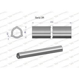 PTO shaft inner pipe 3r series 36x4 5 mm 315 mm