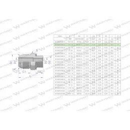 Hydraulic connection 7 16unf jic m12x1 5 2 pcs