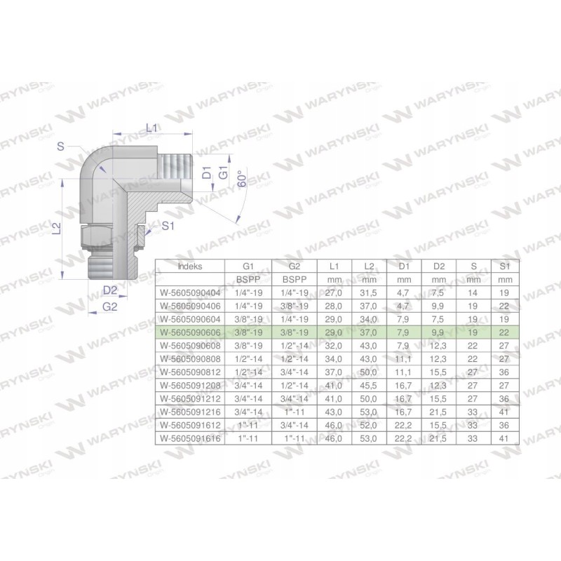 Hydraulic adjustable elbow bb 3 8 x 3 8 bsp