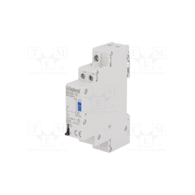 1 pcs x ISKRA - 30.070.220 - Relay: installation, bistable,impulse, NO, Ucoil: 24VDC, 25A, IP20