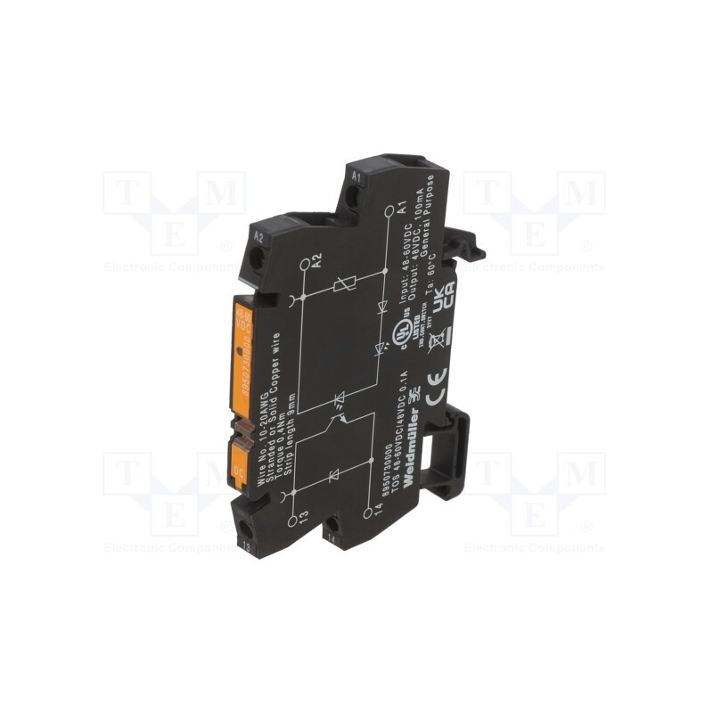 1 pcs x WEIDMu00dcLLER - 8950730000 - Relay: interface, SPST-NO, Ucntrl: 48÷60VDC, 0.1A, 5÷48VDC