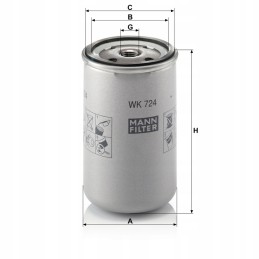 Fuel filter 71mm 62mm 124mm mann filter