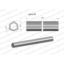 PTO shaft inner pipe 3r series 36x4 5 mm 355 mm