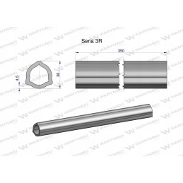 PTO shaft inner pipe 3r series 36x4 5 mm 355 mm
