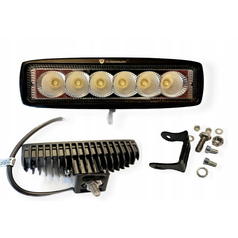 LED work lamp 18w 12 24v 6 LED mini strip