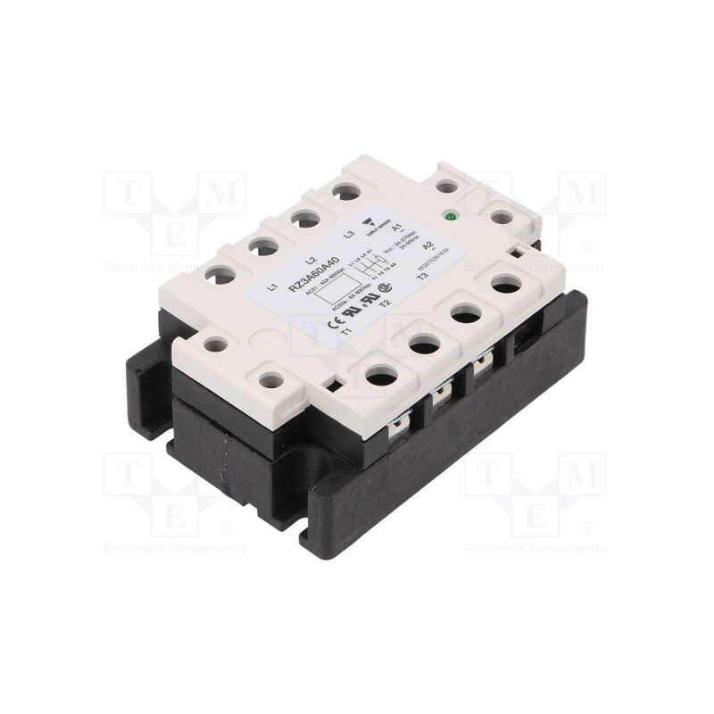 1 pcs x CARLO GAVAZZI - RZ3A60A40 - Relay: solid state, 40A, Uswitch: 42÷660VAC, 3-phase, -30÷80°C