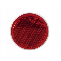 Red reflector, round, screw 1xm6 fi 75