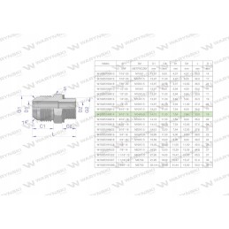 Hydraulic connection 9 16unf jic m14x1 5 2 pcs