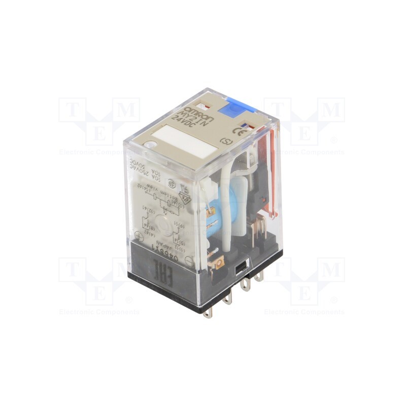 1 pcs x OMRON - MY2IN1-D2 24VDC (S) - Relay: electromagnetic, DPDT, 24VDC, Icontacts max: 5A, industrial