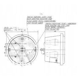 Plastic rear combination lamp, left turn signal