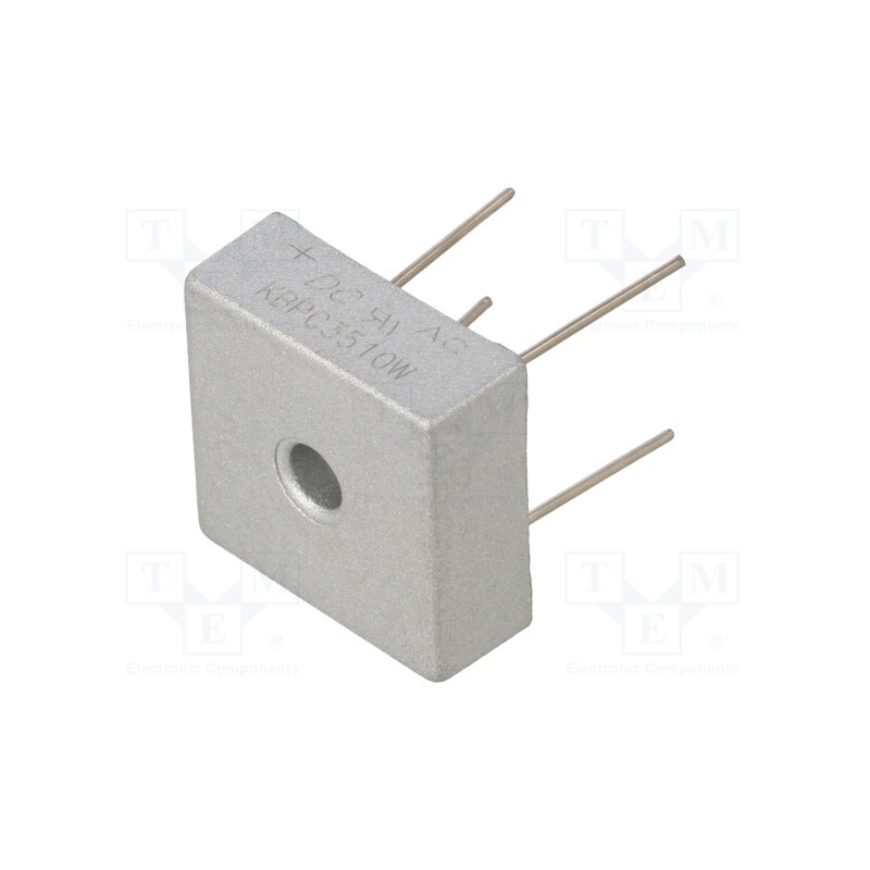 1 pcs x DC COMPONENTS - KBPC3510W - Bridge rectifier: single-phase, Urmax: 1kV, If: 35A, Ifsm: 400A