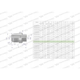 Hydraulic connection 9 16unf jic m16x1 5 2 pcs