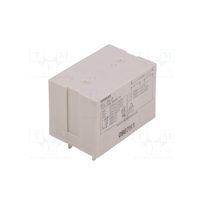 1 pcs x OMRON OCB - G7L-2A-P 24VDC - Relay: electromagnetic, DPST-NO, Ucoil: 24VDC, Icontacts max: 20A