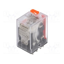 1 pcs x LOVATO ELECTRIC - HR604CA024 - Relay: electromagnetic, 4PDT, Ucoil: 24VAC, Icontacts max: 5A