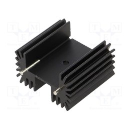 1 pcs x BOYD CORP - 6398BG - Heatsink: extruded, H, TO220, black, L: 25.4mm, W: 41.91mm, H: 38.1mm