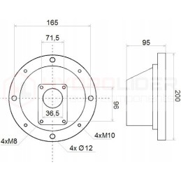 Pump bell connector gr2 engine 0 55 2 2 kw