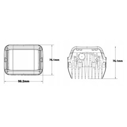 12 LED Cree work lamp with corner lighting