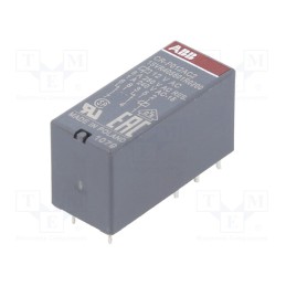 1 pcs x ABB - 1SVR405601R0200 - Relay: electromagnetic, DPDT, Ucoil: 12VAC, 8A, max.250VAC, PCB